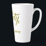 30th birthday add name date year gold template thi latte mug<br><div class="desc">editable design</div>