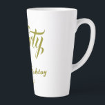 30th birthday add name date year gold template thi latte mug<br><div class="desc">editable design</div>