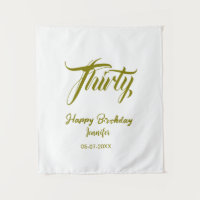 30th birthday add name date year gold template thi