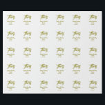 30th birthday add name date year gold template thi wrapping paper<br><div class="desc">editable design</div>