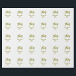 30th birthday add name date year gold template thi wrapping paper<br><div class="desc">editable design</div>
