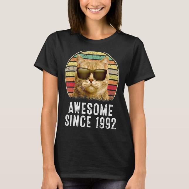 30th Birthday Awesome Since 1992 T-Shirt (Front)