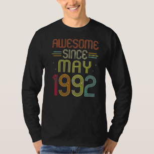30th Birthday  Awesome Since May 1992 30 Years Old T-Shirt