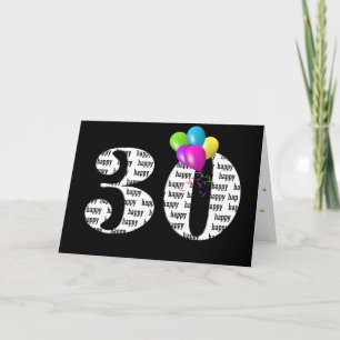 30th birthday balloon bouquet card