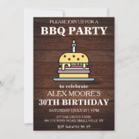 30th birthday bbq invitations