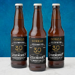30th Birthday Black Gold  Legendary Funny Beer Bottle Label<br><div class="desc">A personalised elegant 30th birthday beer bottle label that is easy to customise for that special birthday party occasion.</div>