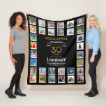 30th Birthday Black Gold  Legendary Photo Fleece Blanket<br><div class="desc">Personalised gift fleece blanket with 32 photos of your choice. A wonderful gift idea to commemorate a special birthday for that wonderful person. TOP TIP: If you Pre-crop your photos into a square shape before you upload them you have control of how they look. No problem if you can't do...</div>