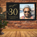 30th Birthday Black Gold Photo Banner<br><div class="desc">Celebrate a milestone birthday in style with our stunning 30th Birthday Black Gold Photo Banner! This elegant banner is the perfect addition to any 30th birthday party, adding a touch of glamour and sophistication to the celebration. Our banner is not only visually striking, but it also allows you to add...</div>