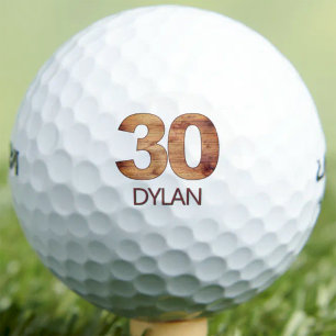 30th Birthday Brother Gift Wood 30 Custom Name Golf Balls