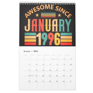 30th Birthday Calendar 