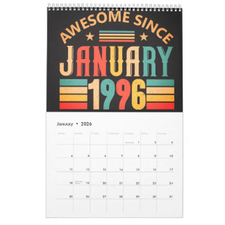 30th Birthday Calendar 