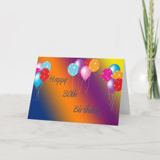 30th Birthday Card