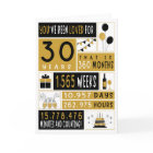 30th Birthday card, Greeting Card, Gift Card 