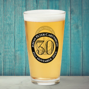 30th Birthday Celebration Glass