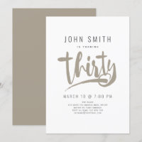 30th Birthday Celebration, Modern, Masculine