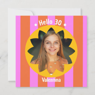 30th birthday colorful photo pink yellow trendy