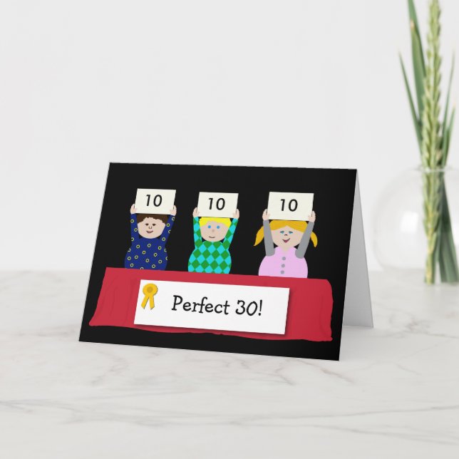 30th Birthday Customisable Card (Front)