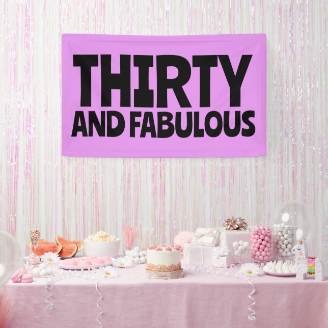 30TH BIRTHDAY FABULOUS PARTY BANNER (Party)
