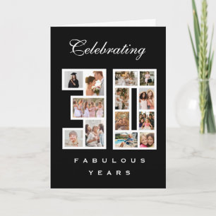 30th Birthday Fabulous  Photo Collage Greeting Card