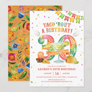 30th Birthday Fiesta Invitation