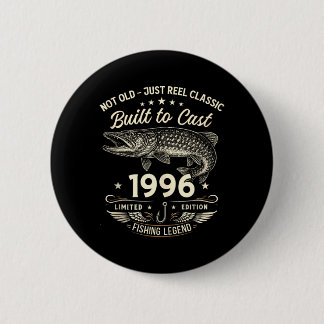 30th Birthday Fishing Gift Men Original 1996 Lied 6 Cm Round Badge