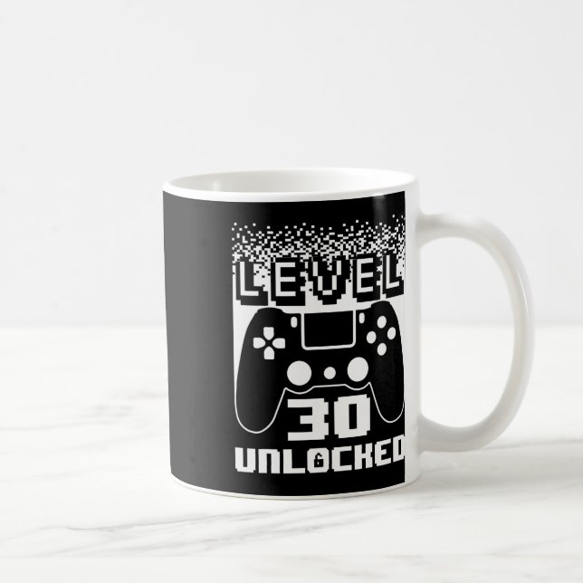 30th Birthday For Men Level 30 Unlocked Gamer 30 Y Coffee Mug (Right)