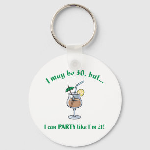 30th Birthday Gag Gift Key Ring