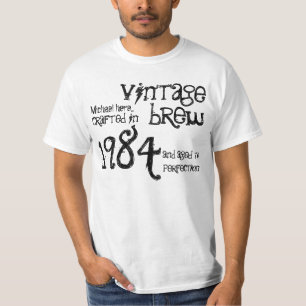 30th Birthday Gift 1984 Vintage Brew White Black T-Shirt