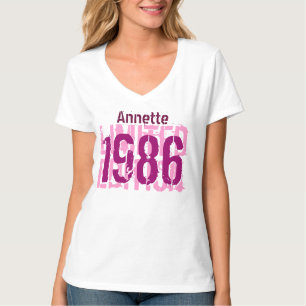 30th Birthday Gift 1986 Limited Edition V65F T-Shirt