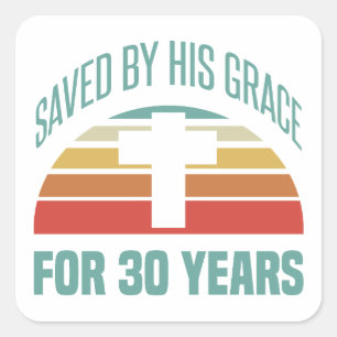 30th Birthday Gift For Christians Square Sticker