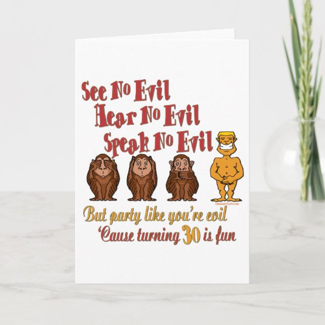 30th Birthday Gifts Card (Front)