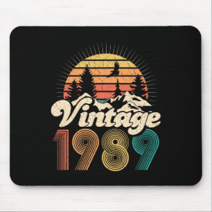 30th Birthday Gifts - Vintage 1989 Hiking Women Me Mouse Pad