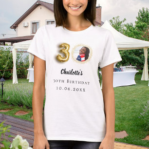 30th birthday gold photo T-Shirt
