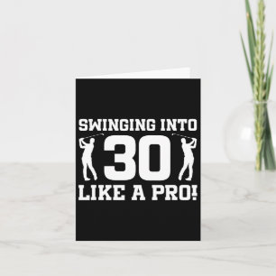 30th Birthday Golf 30 Years Old Golf Player Birthd Card