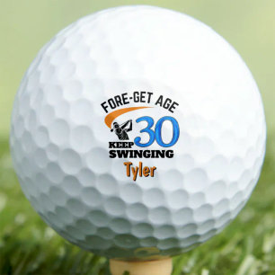30th Birthday Golf Balls 30 Years Funny Gift Blue