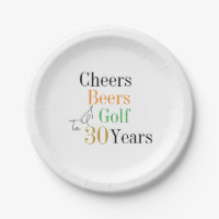 30th Birthday Golf Cheers Beers Minimal Party