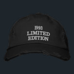 30th Birthday Golfer Limited Edition Funny  Embroidered Hat<br><div class="desc">Modern,  Limited edition baseball cap. 30th birthday,  golfer,  sport,  funny cap. You can personalise with your year.</div>