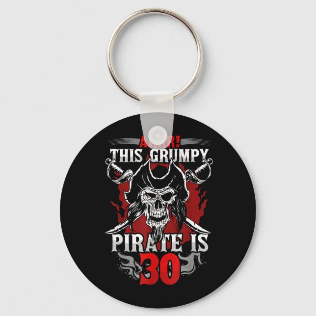 30th Birthday Gpy Rate Turning 30 Funny Quote Key Ring (Front)