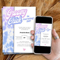 30th Birthday Groovy Chick Pastel Tie Dye Party