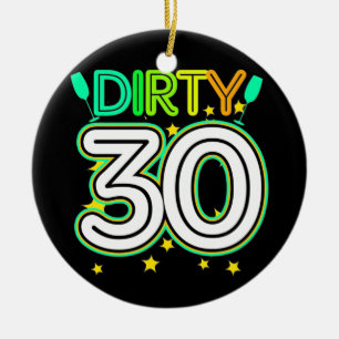 30th Birthday   Happy 30th Birthday Ceramic Tree Decoration