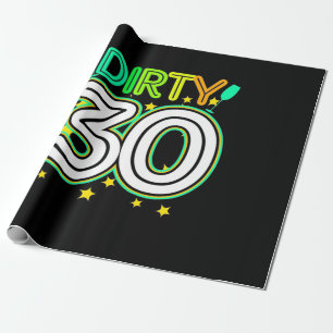 30th Birthday   Happy 30th Birthday Wrapping Paper