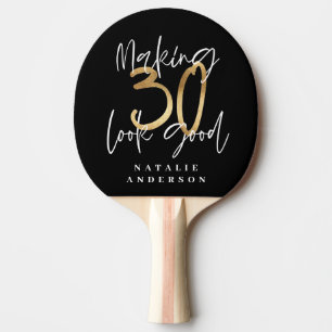 30th birthday initials personalised favour gift ping pong paddle