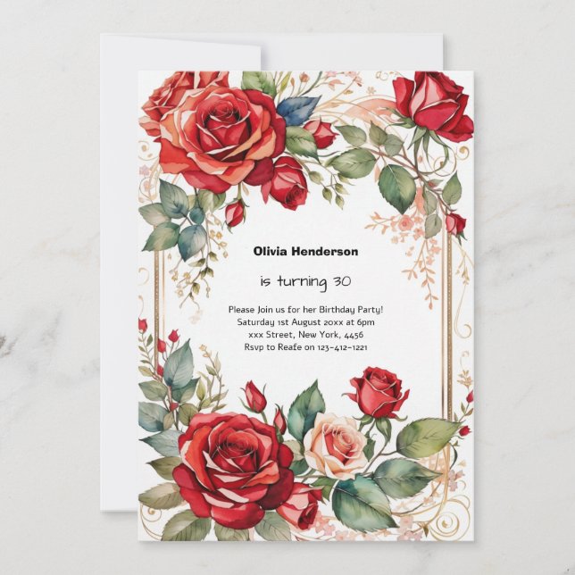 30th Birthday Invitation (Front)