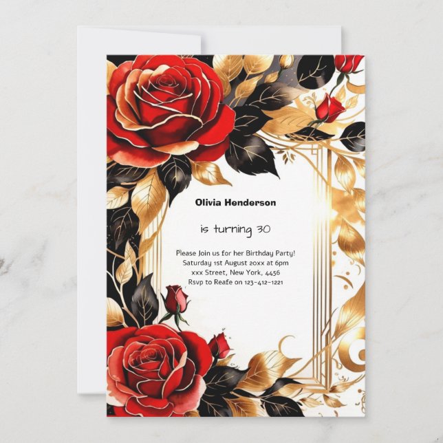 30th Birthday Invitation (Front)