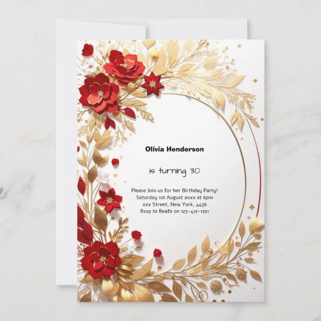 30th Birthday Invitation (Front)