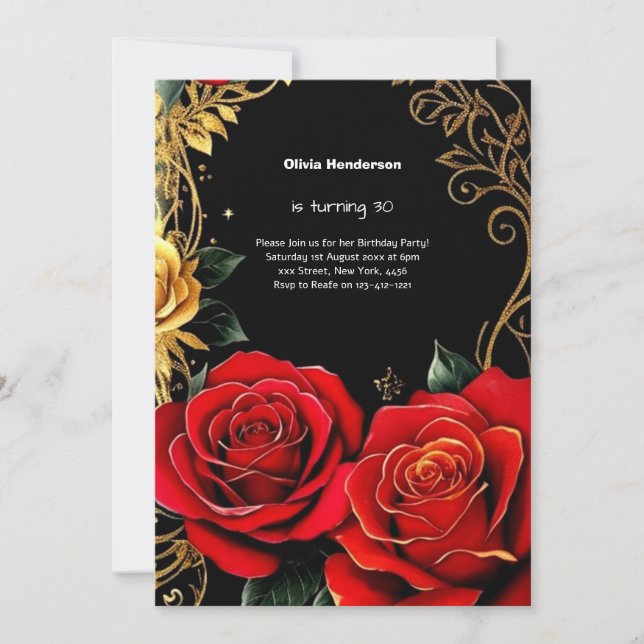 30th Birthday Invitation (Front)