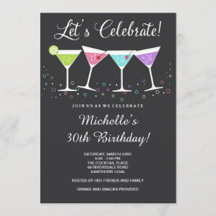 30th Birthday Invitation / Adult Birthday Invite