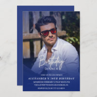 30th birthday invitation Birthday Dinner Photo Men