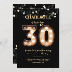 30th birthday invitation Bright Lights