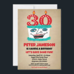 30th Birthday Invitation Funny Cake Casual Mens<br><div class="desc">A funny cartoon birthday cake 30th birthday invitation for a husband,  friend,  father or grandad or ladies,  too!</div>
